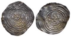 Ancient Coins - Arab-Sasanian, Anonymous (ca. 700-720) Æ Pashiz. Facing bust both sides, derived from the Anahita type of Khusro II (Göbl-218/219).