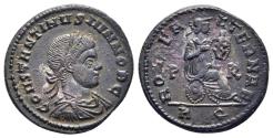 Ancient Coins - Constantine II (Caesar, AD 316-337). AE Follis. Rome. R/ ROMAE AETERNAE Ex Dr. Lars Ramskold Collection