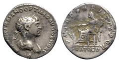 Ancient Coins - Trajan (98-117). AR Denarius - R/ Fortuna
