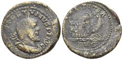 Ancient Coins - Postumus (260-269). Æ Sestertius. Treveri, AD 261. R/ GALLEY