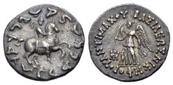 Ancient Coins - Greco-Baktrian Kingdom. Antimachos II Nikephoros. Circa 160-155 BC. AR Drachm