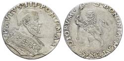 World Coins - ITALY, Papal State (Stato pontificio). Pope Paul (Paolo) III (Alessandro Farnese, 1534-1549). AR Bianco – Paolo. Bologna mint.