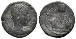 Ancient Coins - Trajan Decius (249-251). Samaria, Caesarea Maritima. Æ - R/ Two eagles