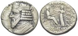 Ancient Coins - Kings of Parthia, Gotarzes II (c. AD 44-51). Tetradrachm. Seleukeia on the Tigris, year 358 (AD 46). Ex Simonetta Collection