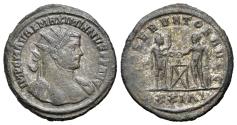 Ancient Coins - Maximianus (First reign, 286-305). Æ Antoninianus. Siscia. Extremely Rare Heroic bust type