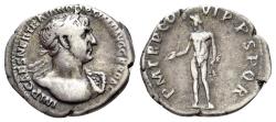 Ancient Coins - Trajan (98-117) AR Denarius. Rome. Bust, wearing aegis. R/ GENIUS