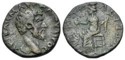 Ancient Coins - Lucius Verus (AD 161-169). Macedon, Amphipolis. Æ 24mm. R/ Tyche seated