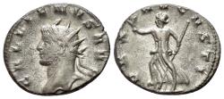Ancient Coins - Gallienus (253-268) AR Antoninianus, Mediolanum (Mailand), 3. Emission, 262 AD.  R/ PAX VERY RARE