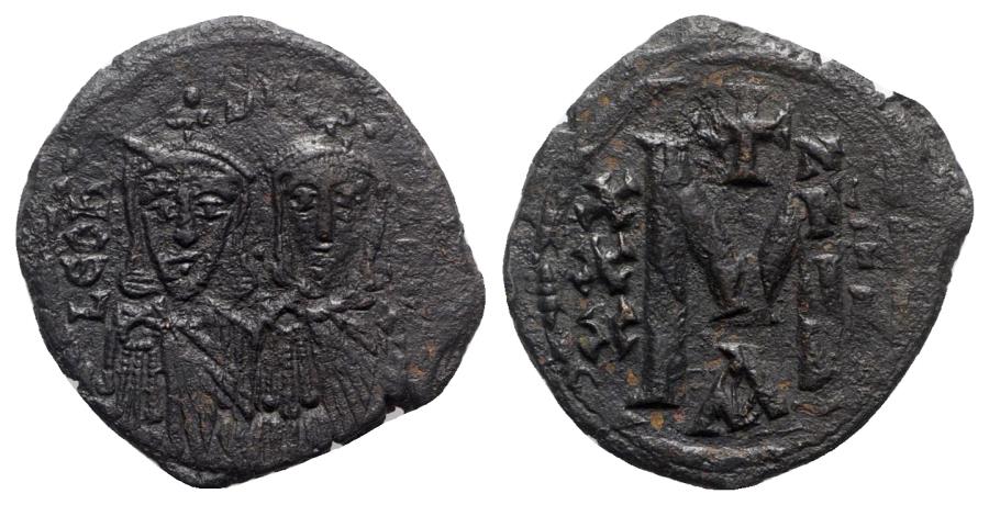 Leo Iii And Constantine V 717 741 Ae 40 Nummi Byzantine Coins