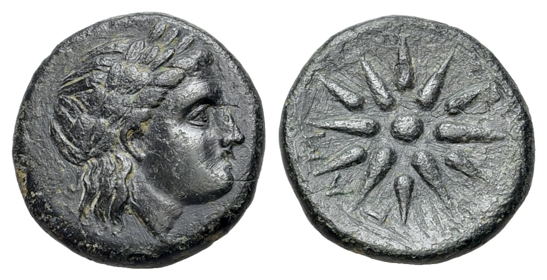 Mysia, Gambrion, c. 4th century BC. Æ 17mm. R/ 12-rayed star