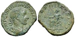 Ancient Coins - Gordian III (AD 238-244). Æ Sestertius. Rome, AD 242. R/ APOLLO
