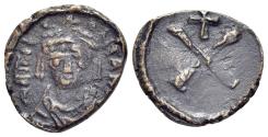 Ancient Coins - Tiberius II Constantine (578-582). Æ 10 Nummi (Decanummium). Constantinople mint. Struck 579-582.