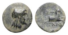 Ancient Coins - Ionia, Kolophon, c. 360-330 BC. Æ 12mm. R/ Forepart of horse
