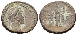 Ancient Coins - Commodus (AD 177-192). Æ As. Rome, AD 182. R/ ANNONA