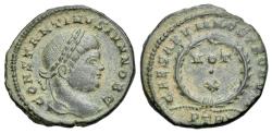 Ancient Coins - Constantine II (Caesar, 316-337). Æ Follis - Nummus. Treveri, 323-4. R/ VOT / X