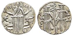 Ancient Coins - Bulgaria. Ivan Alexander (1331-1371) and Michael Asen IV (c. 1332-1355) AR Grosh, Veliko Tarnovo. Christ enthroned facing / Ivan Alexander and Michael Asen IV