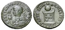 Ancient Coins - Constantine II (as Caesar. AD 317-337). AE Follis - Nummus. Treveri (Trier) mint. Struck 321 AD.