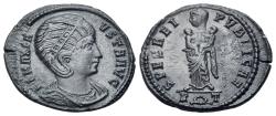 Ancient Coins - Fausta (Augusta, AD 324-326). Æ Follis. Rome mint, 3rd officina. Struck under Constantine I, AD 326.  R/ SPES