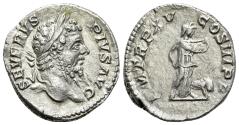 Ancient Coins - Septimius Severus (193-211). AR Denarius. Rome, AD 207. R/ AFRICA