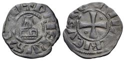 Ancient Coins - Crusaders, Latin Kingdom of Jerusalem. Amaury (1163-1174). BI Denier. Jerusalem. Church of the Holy Sepulcher. / Cross