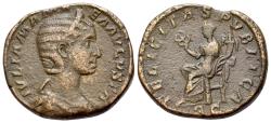 Ancient Coins - Julia Mamaea (Augusta, AD 222-235). Æ Sestertius. Rome, AD 230. R/ FELICITAS