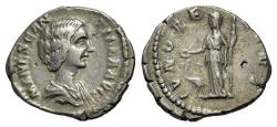 Ancient Coins - Manlia Scantilla (Augusta, AD 193). AR Denarius. Rome mint. Struck under Didius Julianus, 28 March to early June. Ex NFA Journal 36 lot 107.