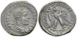 Ancient Coins - Philip I (AD 244-249). Seleucis and Pieria, Antioch. AR Tetradrachm. AD 248-9. R/ EAGLE