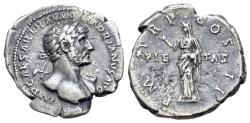 Ancient Coins - Hadrian (AD 117-138). AR Denarius. Rome mint. R/ PIETAS