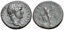 Ancient Coins - Hadrian (AD 117-138). Æ Sestertius. Rome mint. Group 5, circa AD 125-126/7. R/ NEPTUNE