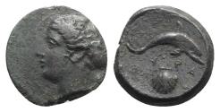 Ancient Coins - Sicily, Syracuse, c. 415-405 BC. Æ Hemilitron