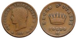 World Coins - Italy, Milano. Napoleone I (Regno d’Italia, 1805-1814). Soldo 1813