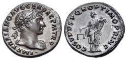 Ancient Coins - Trajan (AD 98-117). AR Denarius. Rome. R/ AEQUITAS