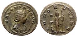 Ancient Coins - Salonina (Augusta, 254-268). Antoninianus - Antioch - R/ Juno