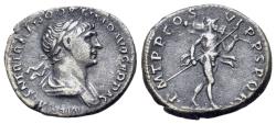 Ancient Coins - Trajan (AD 98-117). AR Denarius. Rome. R/ MARS