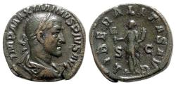 Ancient Coins - Maximinus I (235-238). Æ Sestertius - R/ Liberalitas