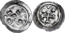 Ancient Coins - The Lombards, Lombardic Italy. Anonymous (7th-8th century AD). Imitative AR 1/8 Siliqua (=1 carat)  UNIQUE