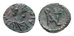 Ancient Coins - Anastasius I (491-518). Æ Nummus. Constantinople, 491-498. R/ Monogram of Anastasius
