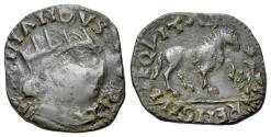 World Coins - ITALY, Aquila. Ferdinando I d'Aragona (1458-1494). Æ Cavallo R/ HORSE