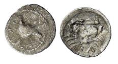 Ancient Coins - Sicily, Akragas, c. 450-440 BC. AR Litra. EAGLE R/ CRAB