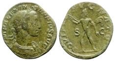 Ancient Coins - Severus Alexander (222-235). Æ Sestertius - Rome - R/ Jupiter