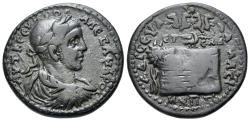 Ancient Coins - Severus Alexander (AD 222-235). Pontus, Amasia. Æ 34mm, year 234 (AD 231/2). R/ High altar upon which eagle stands facing; above, Sol in facing quadriga.