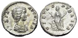 Ancient Coins - Julia Domna (AD 193-217). AR Denarius.  R/ PIETAS