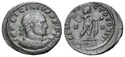 Ancient Coins - Licinius I (AD 308-324). Æ Follis. Arelate (Arles). R/ SOLI INVICTO COMITI