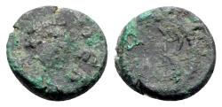 Ancient Coins - Basiliscus (475-476). Æ 10mm. Constantinople or Cyzicus. R/ Monogram
