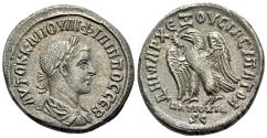 Ancient Coins - Philip II (AD 247-249). Seleucis and Pieria, Antioch. AR Tetradrachm. AD 248-9. R/ EAGLE