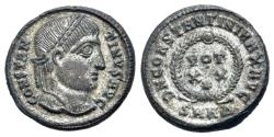 Ancient Coins - Constantine I (AD 307/10-337). Æ Nummus. Heraclea. R/ SMHΔ. VOT / XX in two lines.