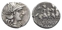 Ancient Coins - Cn. Lucretius Trio, Rome, 136 BC. AR Denarius