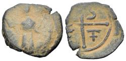Ancient Coins - Crusaders, Antioch. Tancred (Regent, 1101-03, 1104-12). Æ Follis. St. Peter standing R/ Cross