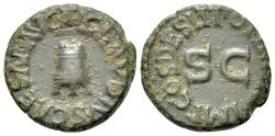 Ancient Coins - Claudius (41-54). Æ Quadrans. Rome, AD 41. Modius. R/ Large S • C