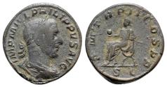 Ancient Coins - Philip I (244-249). Æ Sestertius - Rome